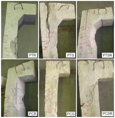 Details of columns after failure.